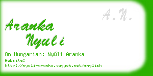 aranka nyuli business card